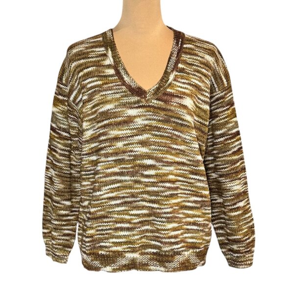 NWT Matta Merino Wool Sweater SZ M V-Neck Made In Peru Boho Cottage Cozy - Picture 1 of 12